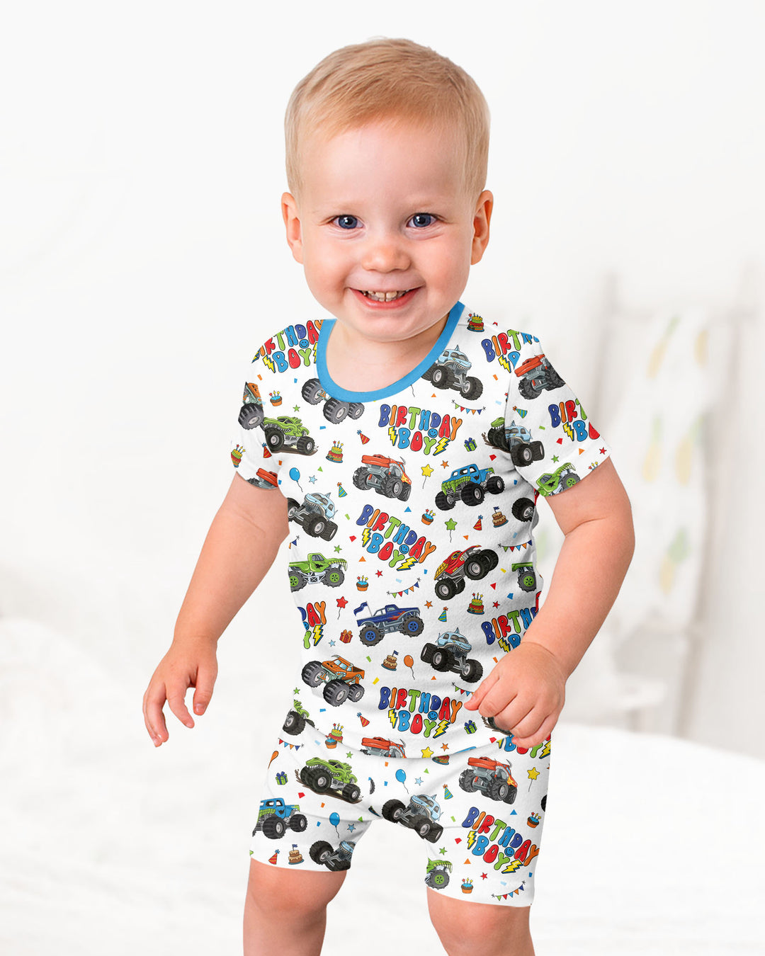 Template Bamboo Two Piece Short Sleeve Shorts Pyjamas Set