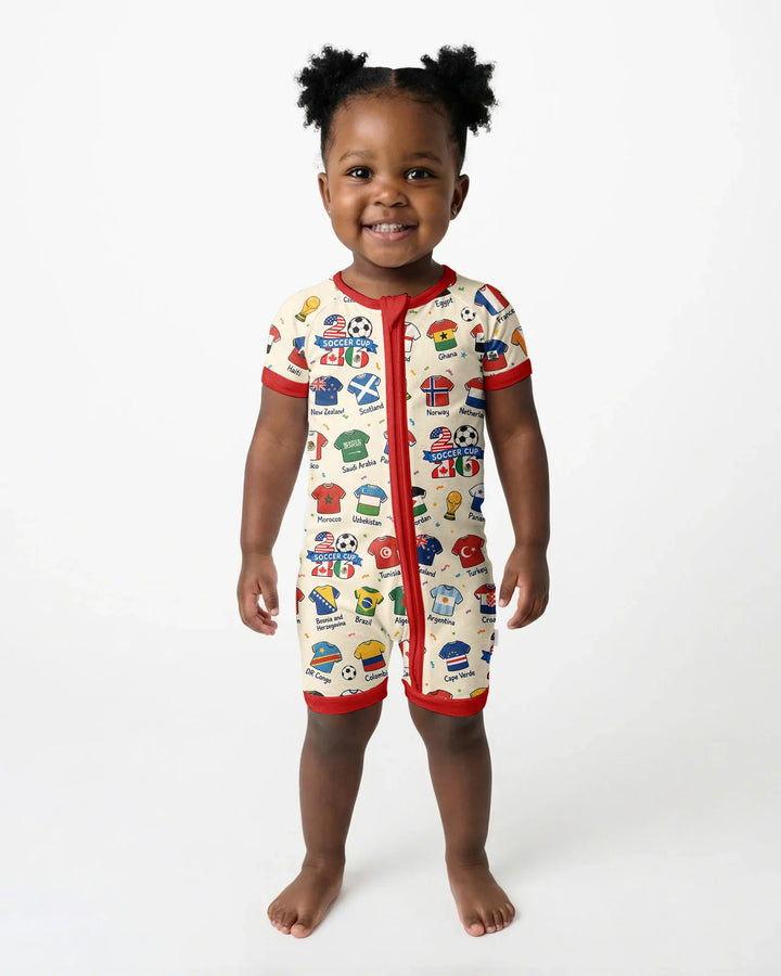 2026 Soccer World Jersey Flag Bamboo Shorty Zippy
