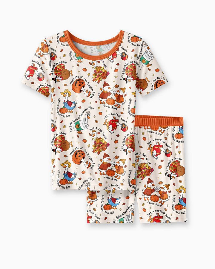 Template Bamboo Two Piece Short Sleeve Shorts Pyjamas Set