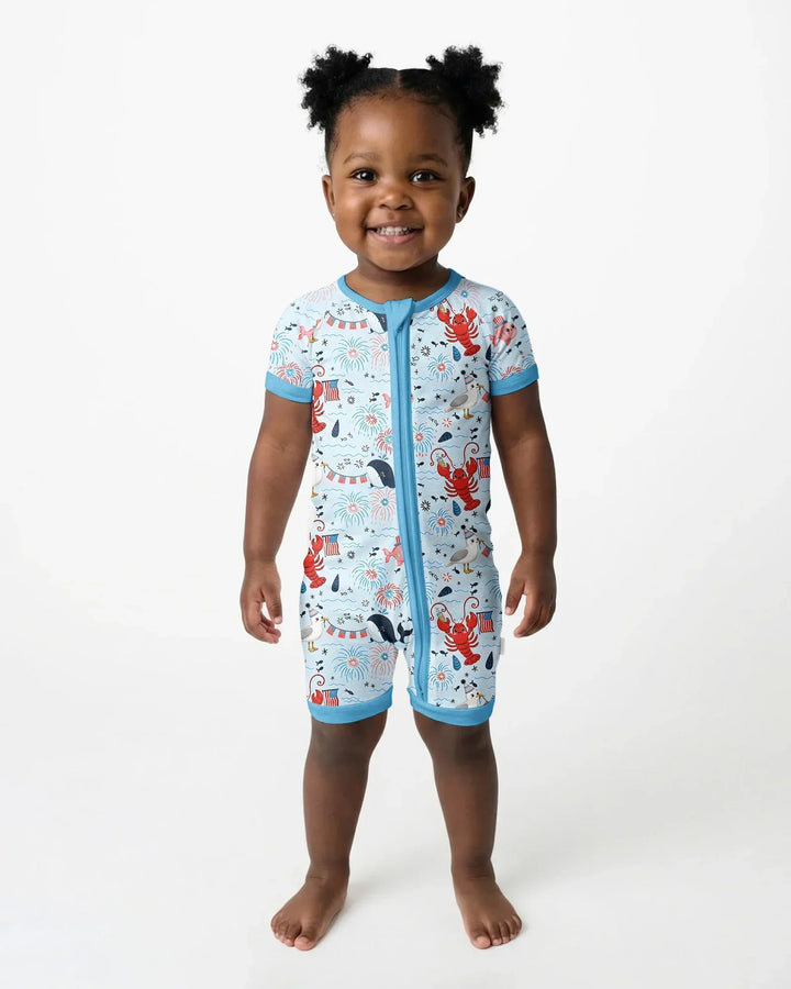 Celebrate 4th of July Family Matching Bamboo Shorty Zippy
