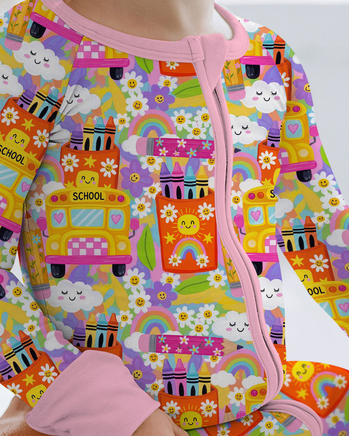 Retro Happy Classroom Bamboo Convertible Zippy