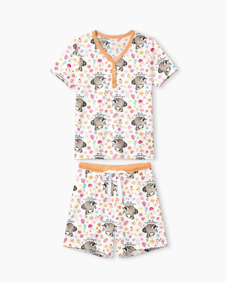 Be A Jimothy Family Matching Bamboo Women Short Sleeve Short Pajama Set