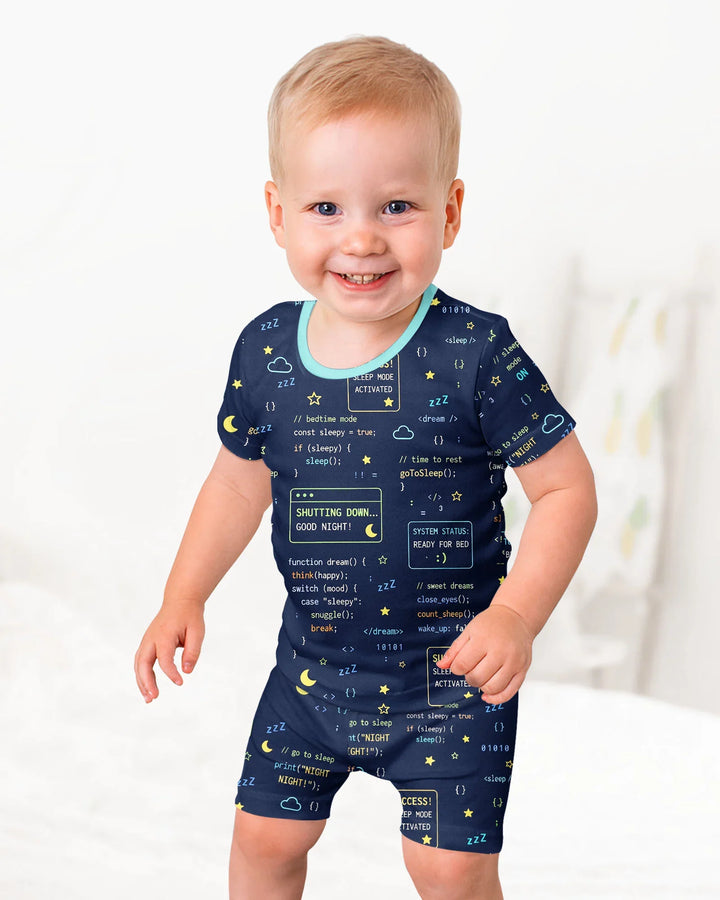 It Techy Job Matching Dad and Son Bamboo Two Piece Short Sleeve Shorts Pajama Set
