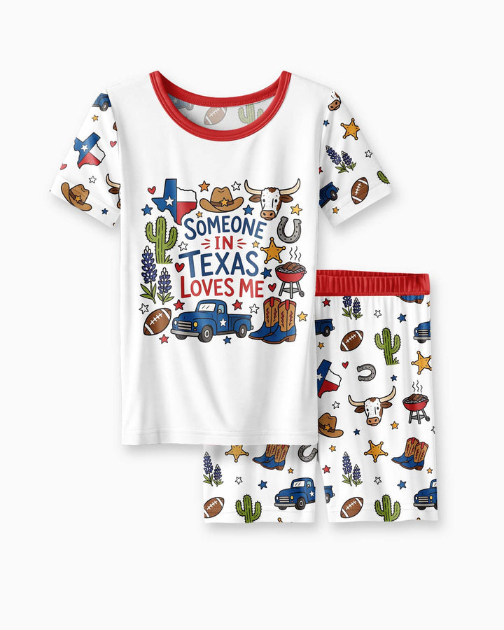 Template Bamboo Two Piece Short Sleeve Shorts Pyjamas Set