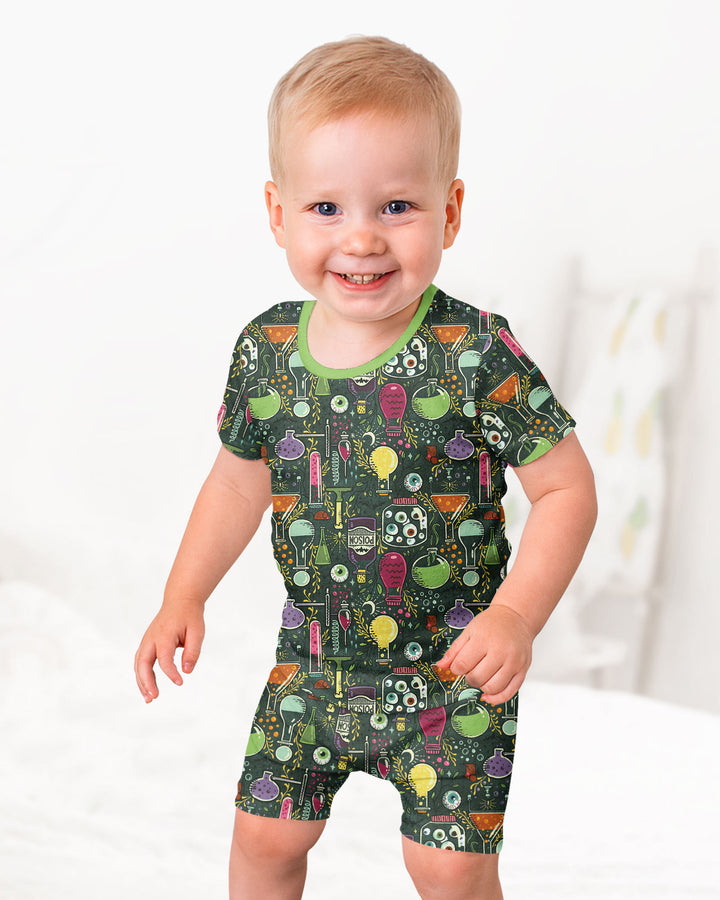Mad Science Bamboo Two Piece Short Sleeve Shorts Pajama Set
