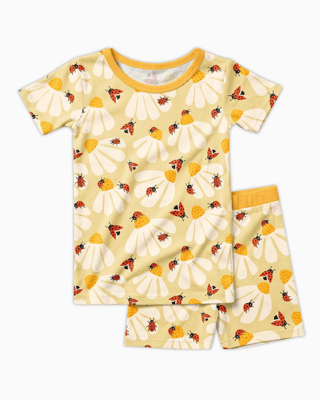 Lucky Little Bug Bamboo Two Piece Short Sleeve Shorts Pajama Set