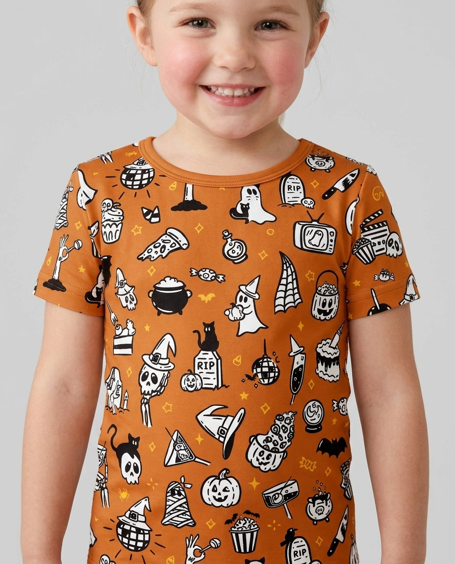 Template Bamboo Two Piece Short Sleeve Shorts Pyjamas Set