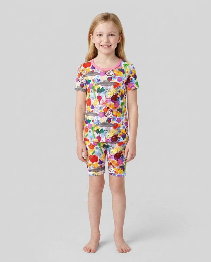 Happy Rosh Hashanah Bamboo Two Piece Short Sleeve Shorts Pajama Set