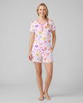 Coquette Ghost & Bow Bamboo Women Short Sleeve Short Pajama Set