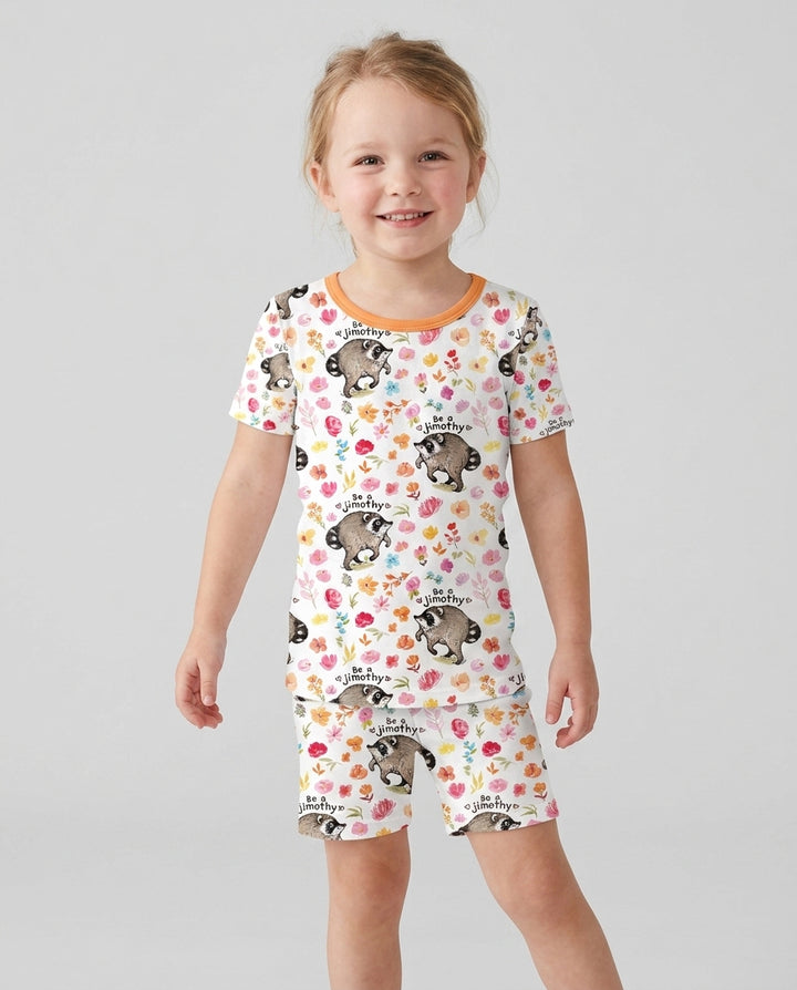 Be A Jimothy Family Matching Bamboo Two Piece Short Sleeve Shorts Pajama Set