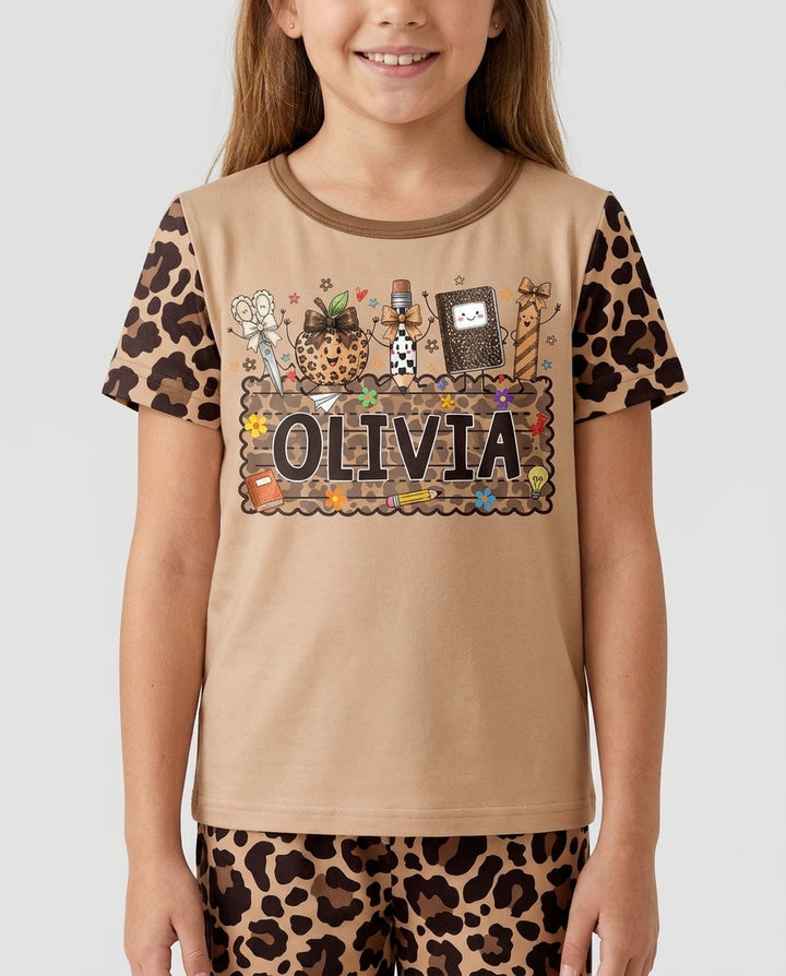 CUSTOM Template Bamboo Two Piece Short Sleeve Pyjamas Set