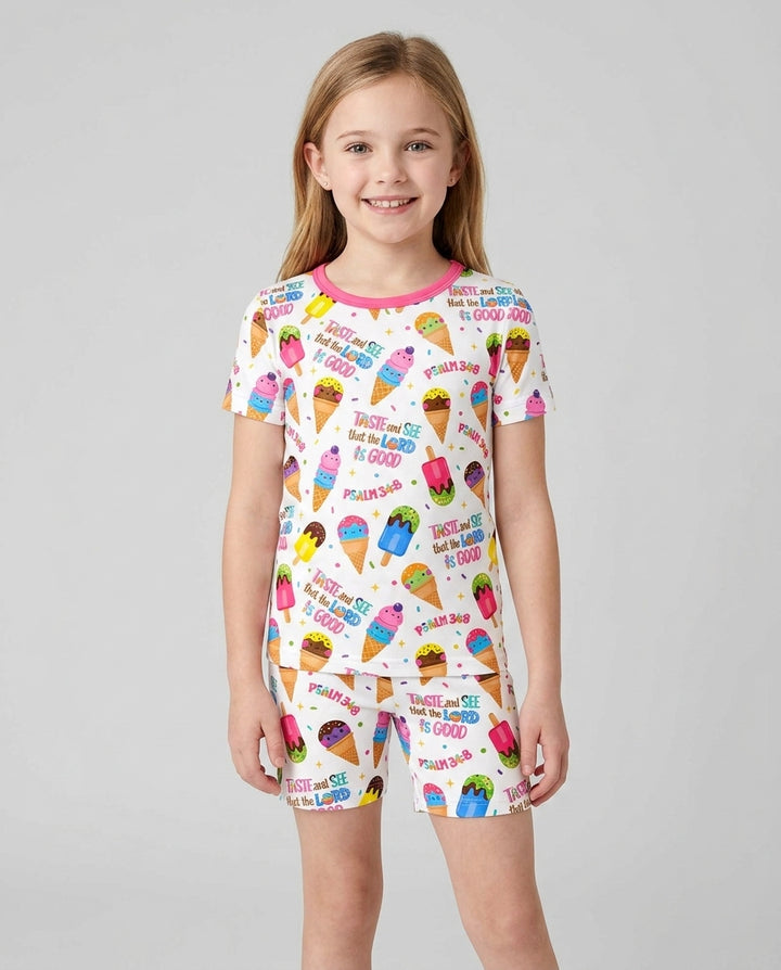 Template Bamboo Two Piece Short Sleeve Shorts Pyjamas Set
