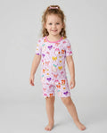 Coquette Ghost & Bow Bamboo Two Piece Short Sleeve Shorts Pajama Set
