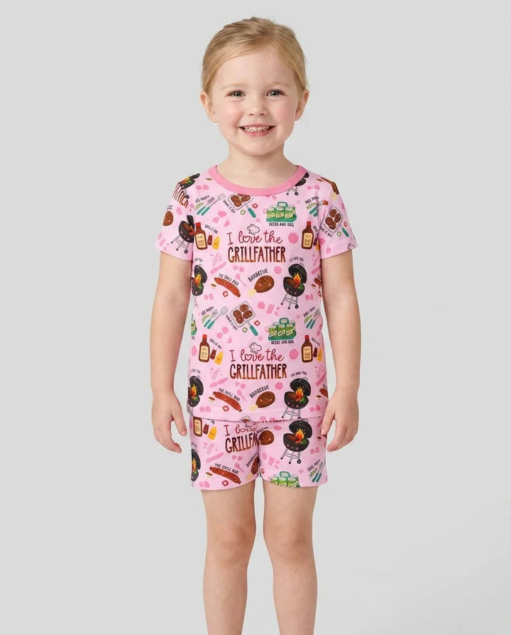 The Grill Father Family Matching Bamboo Two Piece Short Sleeve Shorts Pajama Set