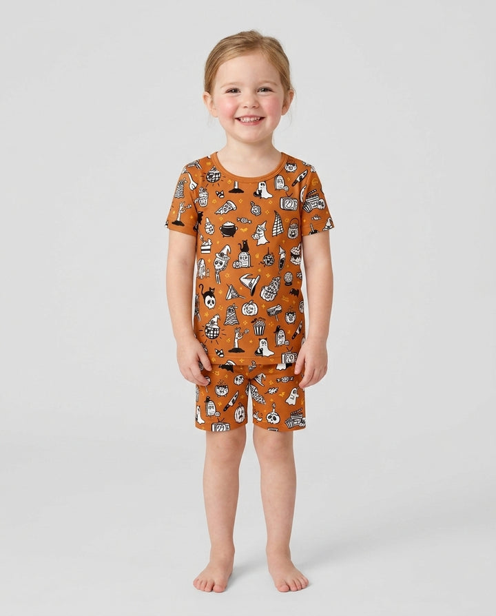 Template Bamboo Two Piece Short Sleeve Shorts Pyjamas Set