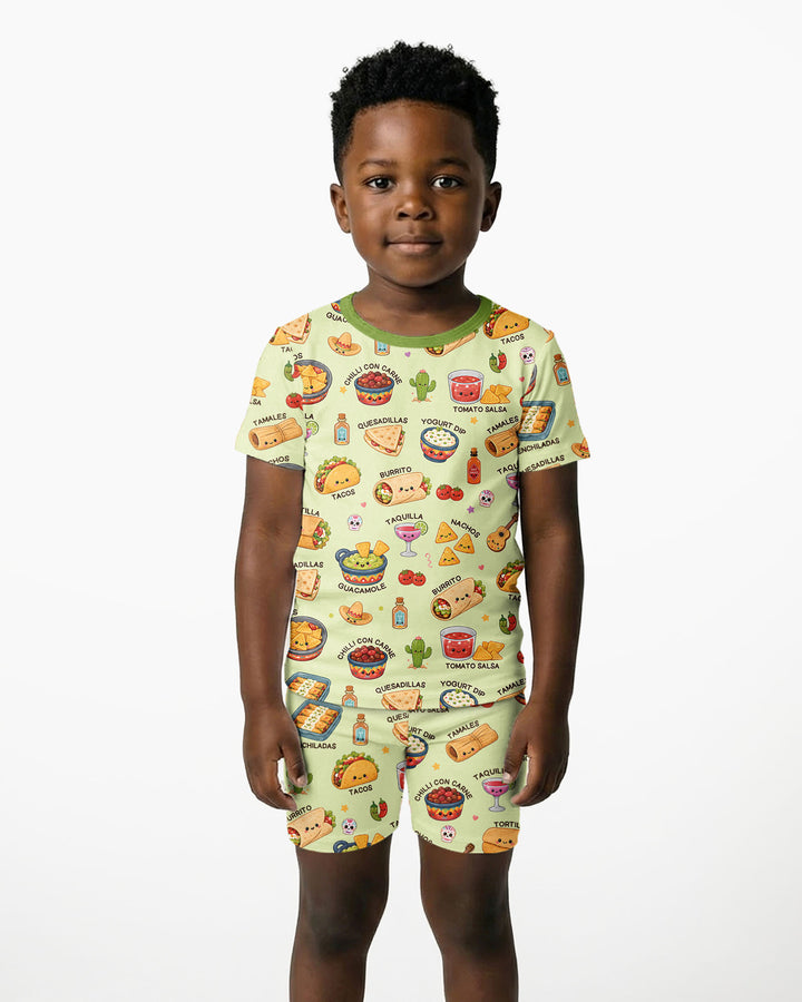 Template Bamboo Two Piece Short Sleeve Shorts Pyjamas Set