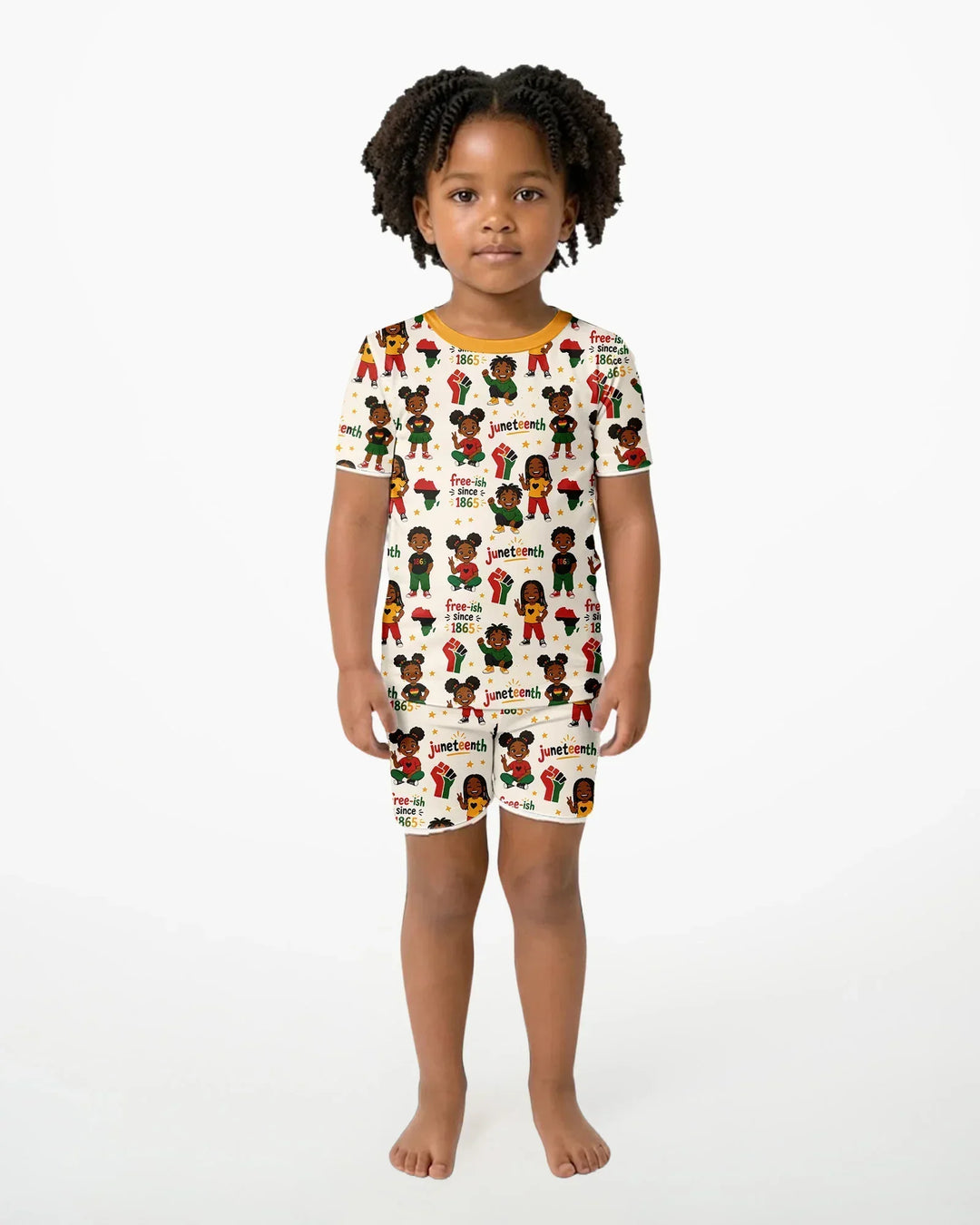 Juneteenth Free-ish Since 1865 Bamboo Two Piece Short Sleeve Shorts Pajama Set