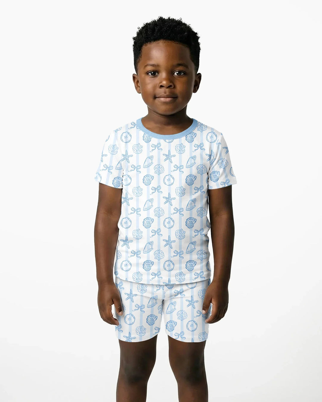 Coastal Keepsakes Family Matching Bamboo Two Piece Short Sleeve Shorts Pajama Set
