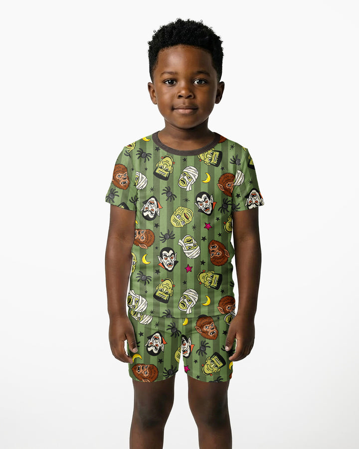 Template Bamboo Two Piece Short Sleeve Shorts Pyjamas Set