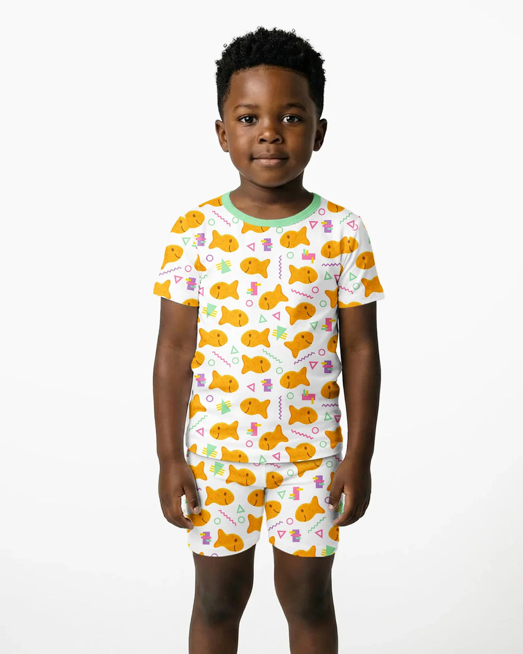 Template Bamboo Two Piece Short Sleeve Shorts Pyjamas Set