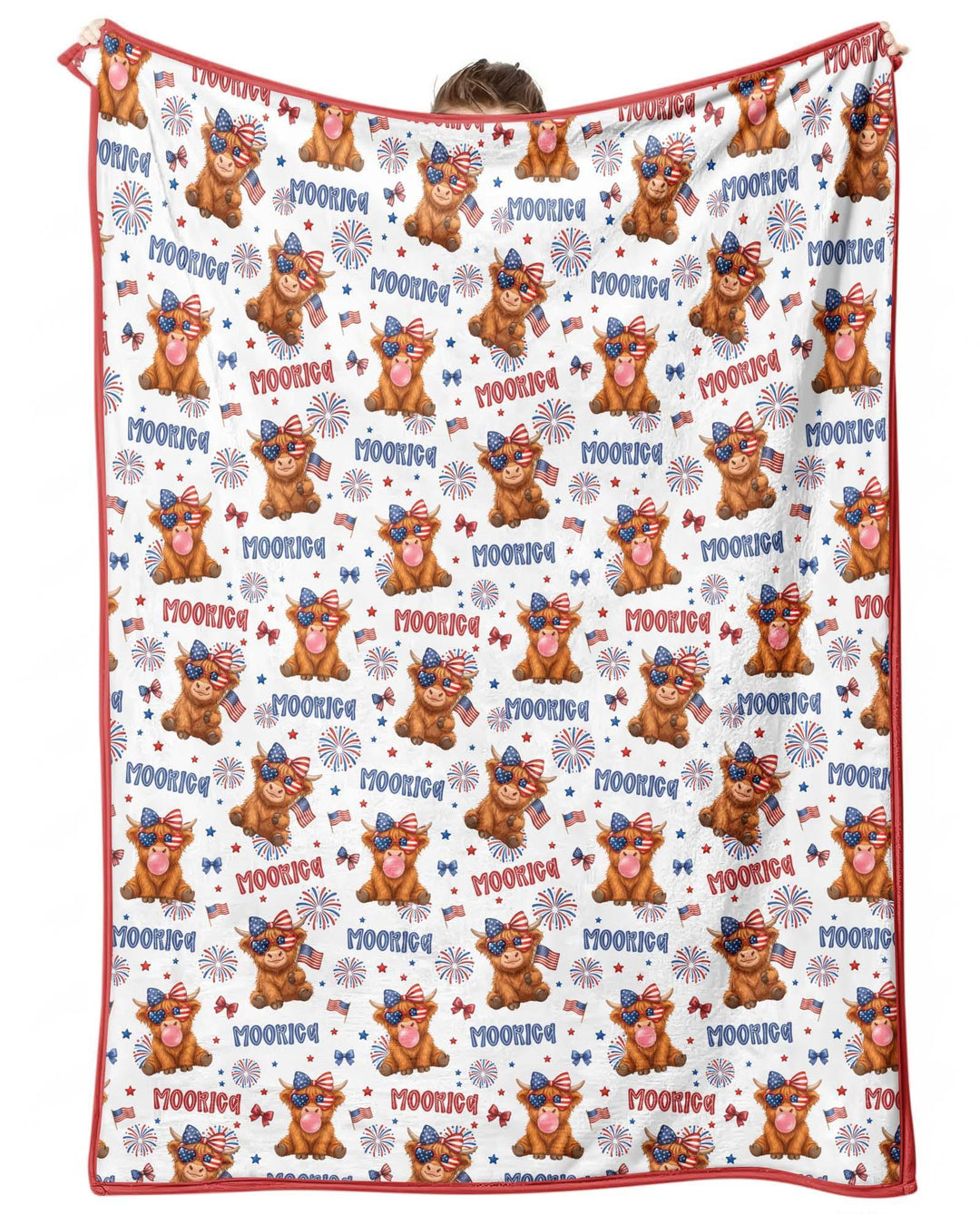 Moo-Rica Cowgirl Bamboo Blanket