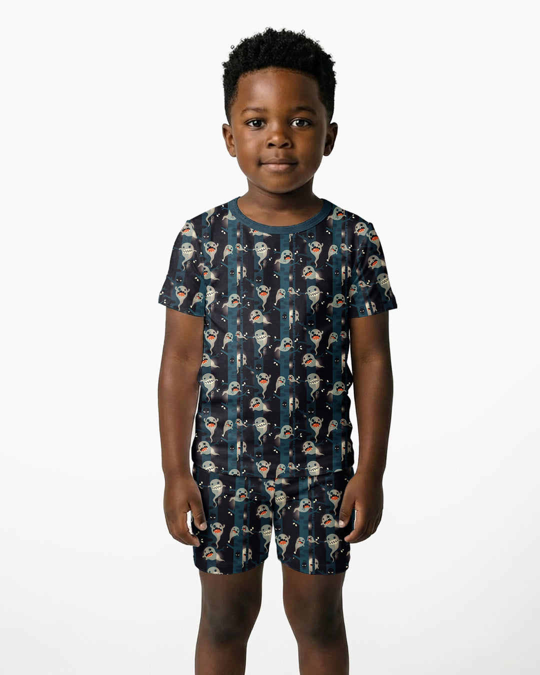 Scared yet Bamboo Two Piece Short Sleeve Shorts Pajama Set