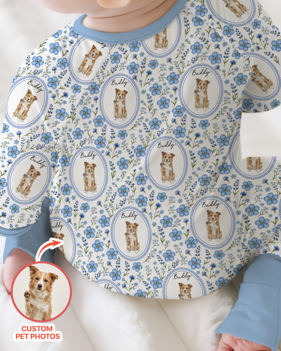 Custom Pet Photo Flower Garden Bamboo Convertible Zippy