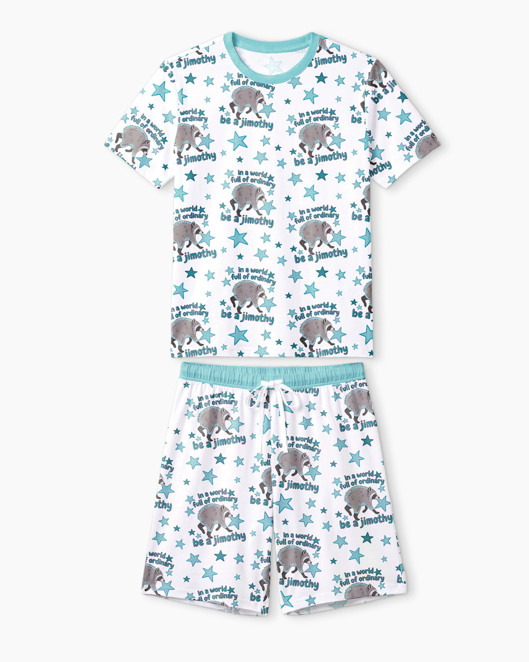 In A World Full Of Ordinary Be A Jimothy Bamboo Men Short Sleeve Short Pajama Set