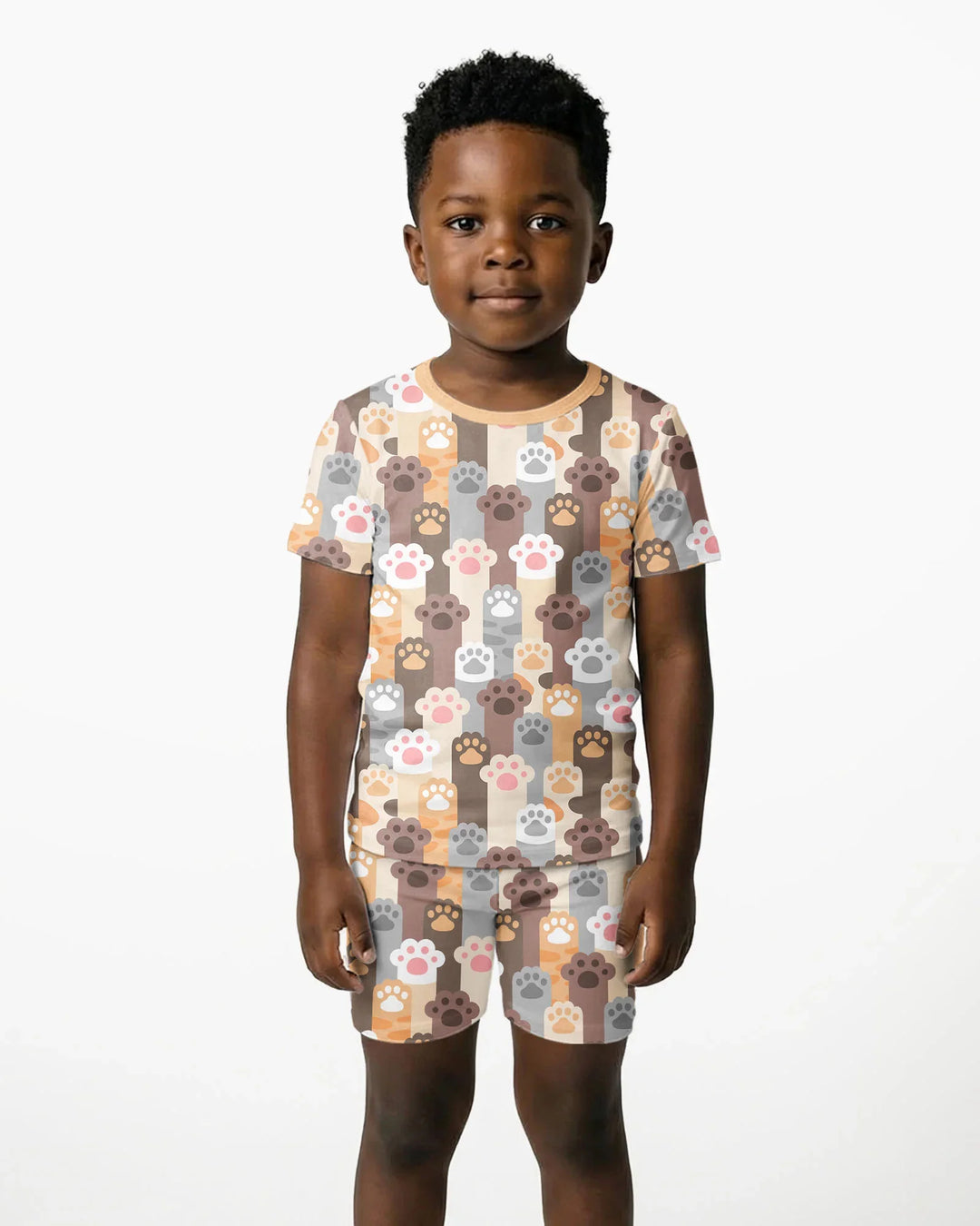 Grabby Paws Bamboo Two Piece Short Sleeve Shorts Pajama Set