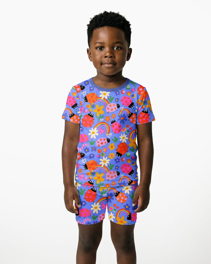Lady Bugs Bamboo Two Piece Short Sleeve Shorts Pyjamas Set