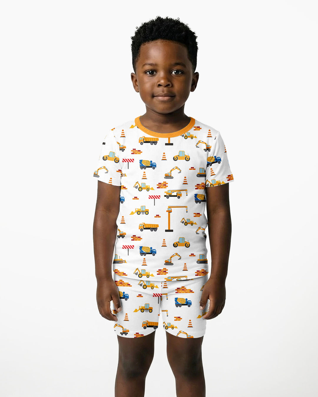 Construction Bamboo Two Piece Short Sleeve Shorts Pyjamas Set