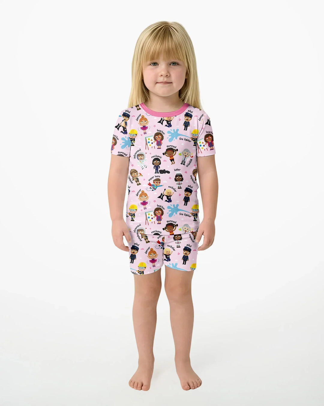 When I Grow Up Bamboo Two Piece Short Sleeve Shorts Pajama Set