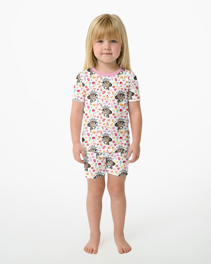 Be A Jimothy Family Matching Bamboo Two Piece Short Sleeve Shorts Pajama Set