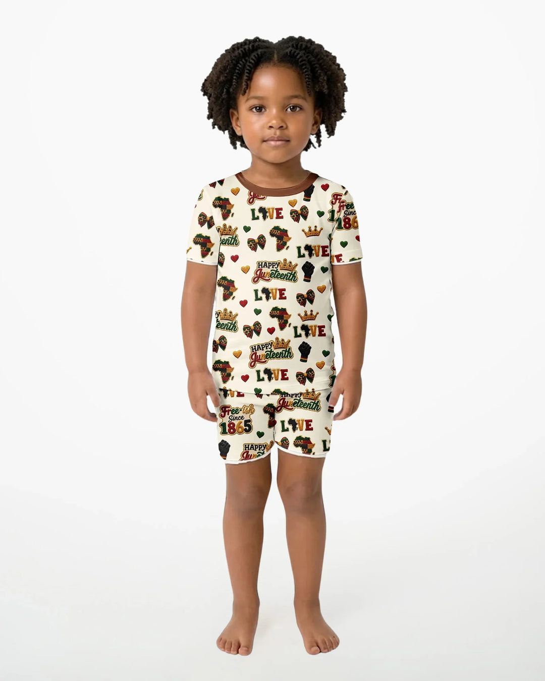 Juneteenth Free-ish Since 1865 Bamboo Two Piece Short Sleeve Shorts Pajama Set
