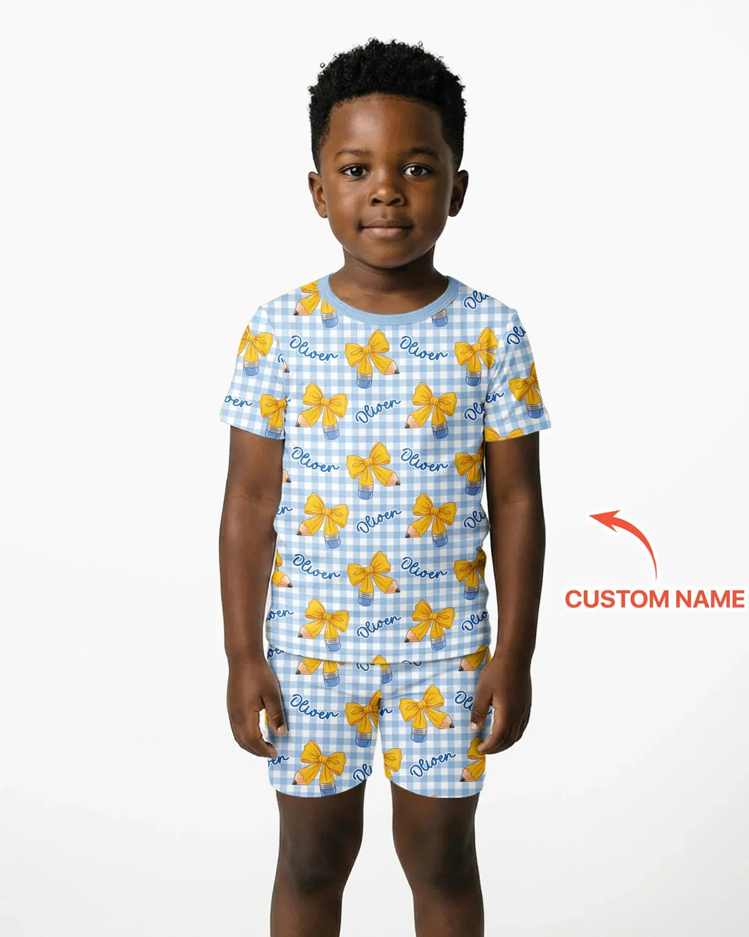 Coquette Back To School Bamboo Two Piece Short Sleeve Shorts Pajama Set