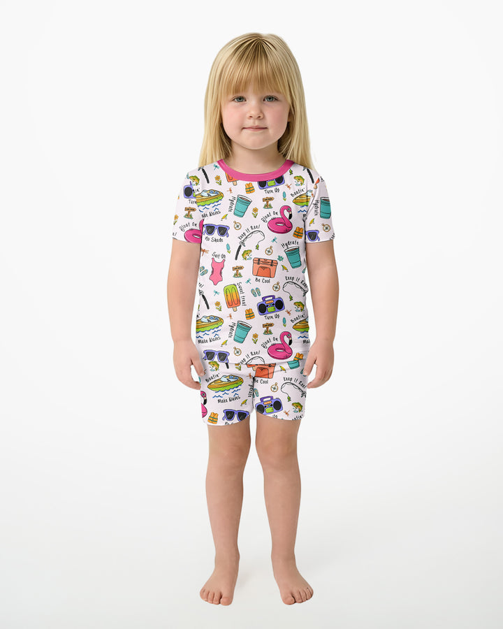 Lake Days Bamboo Two Piece Short Sleeve Shorts Pajama Set