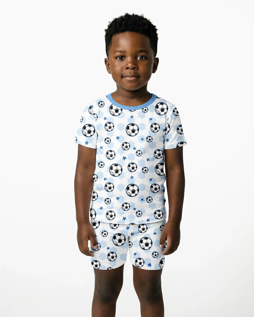 Goal Squad Family Matching Bamboo Two Piece Short Sleeve Shorts Pajama Set