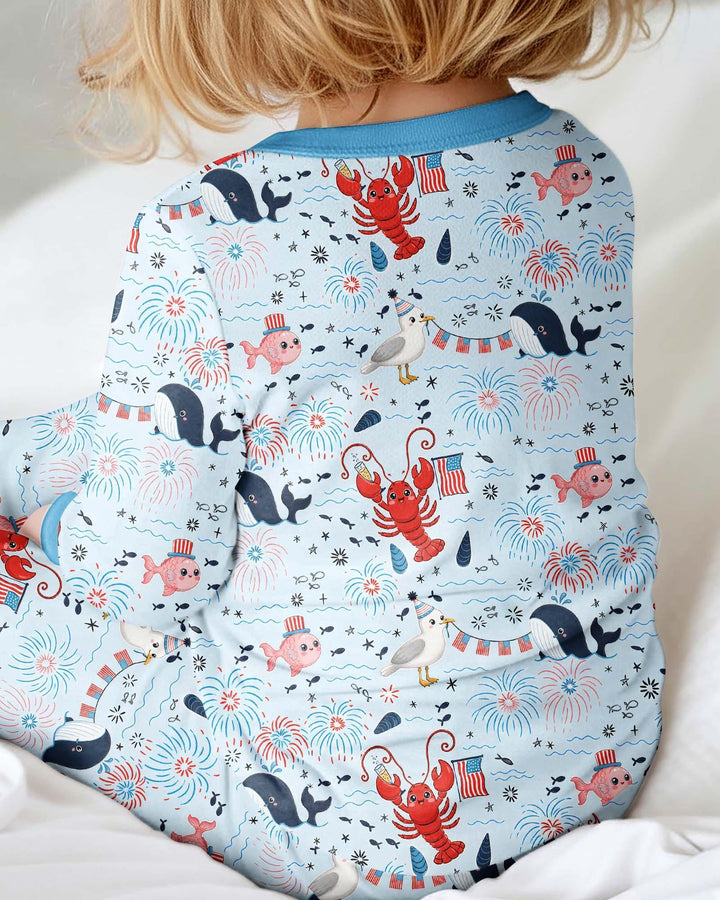 Celebrate 4th of July Family Matching Bamboo Convertible Zippy