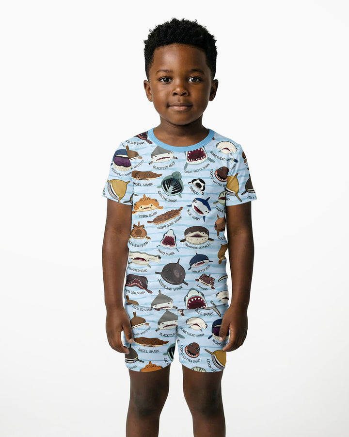 Template Bamboo Two Piece Short Sleeve Shorts Pyjamas Set