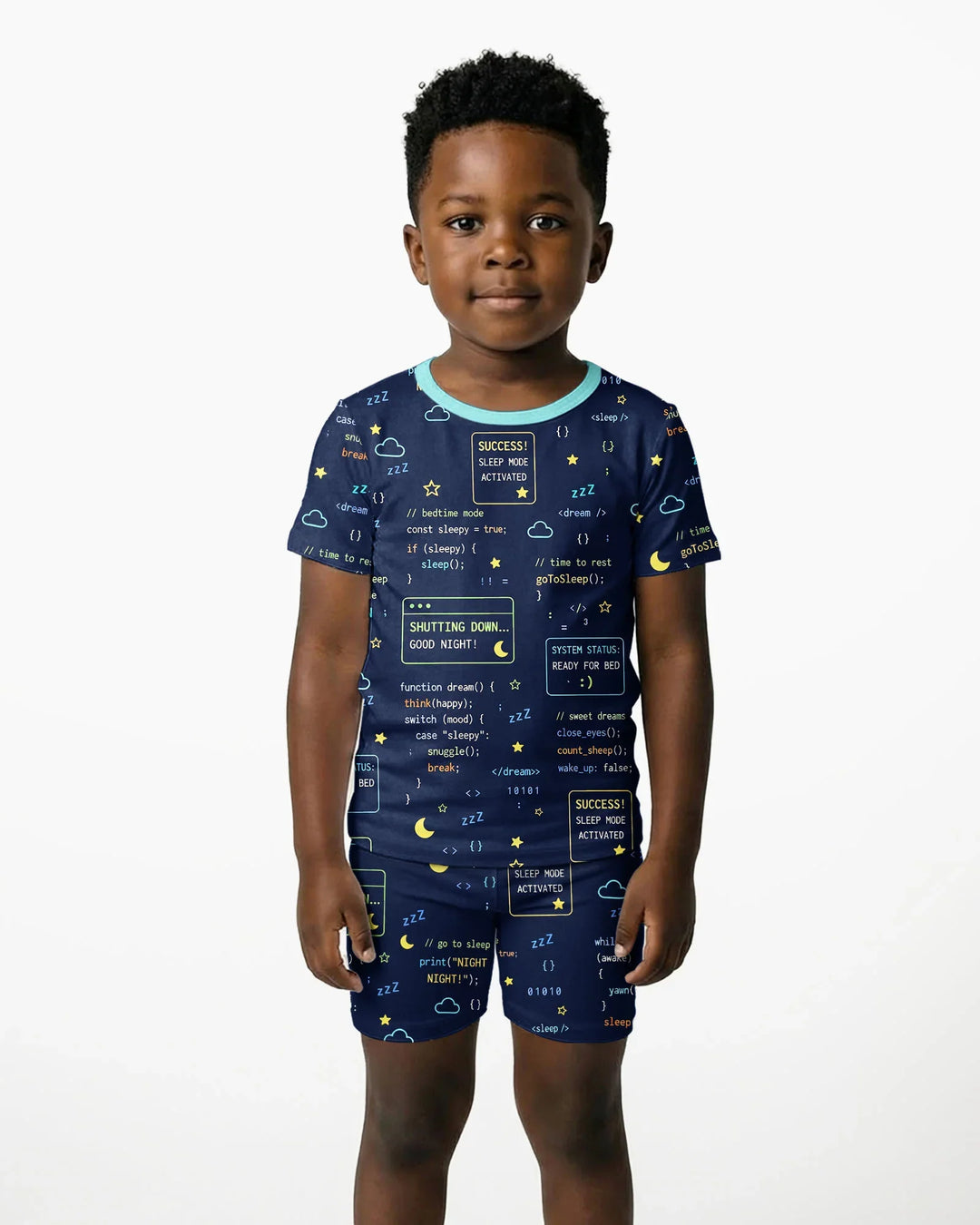 It Techy Job Matching Dad and Son Bamboo Two Piece Short Sleeve Shorts Pajama Set