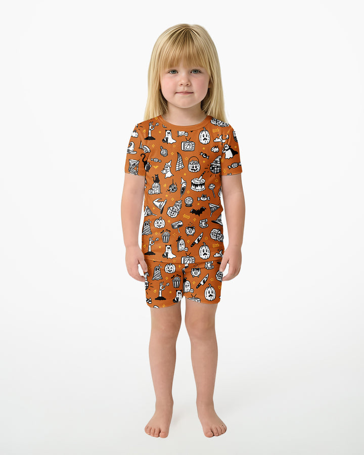 Template Bamboo Two Piece Short Sleeve Shorts Pyjamas Set