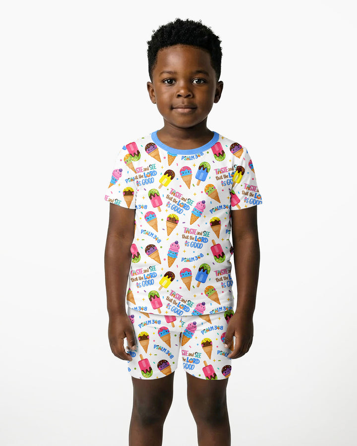 Template Bamboo Two Piece Short Sleeve Shorts Pyjamas Set