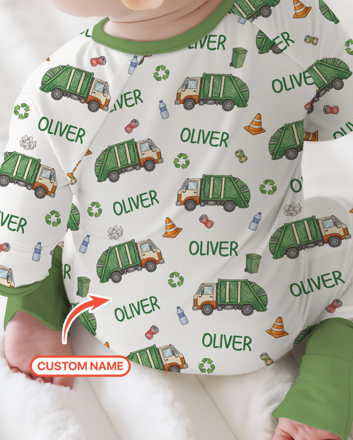 Custom Name Garbage Day Bamboo Convertible Zippy