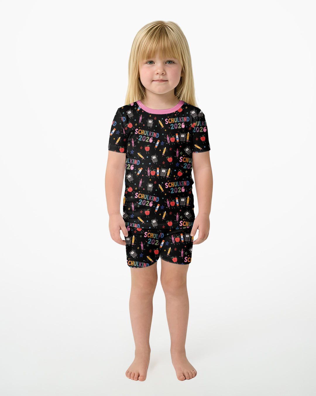 First Day Fun 2026 Bamboo Two Piece Short Sleeve Shorts Pajama Set