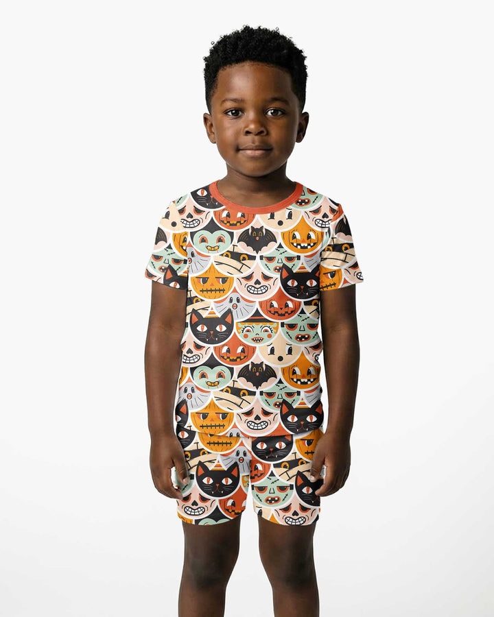 Monster Mash-Up Bamboo Two Piece Short Sleeve Shorts Pajama Set