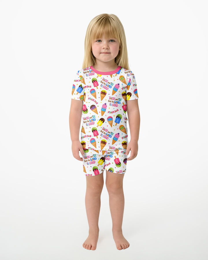 Template Bamboo Two Piece Short Sleeve Shorts Pyjamas Set