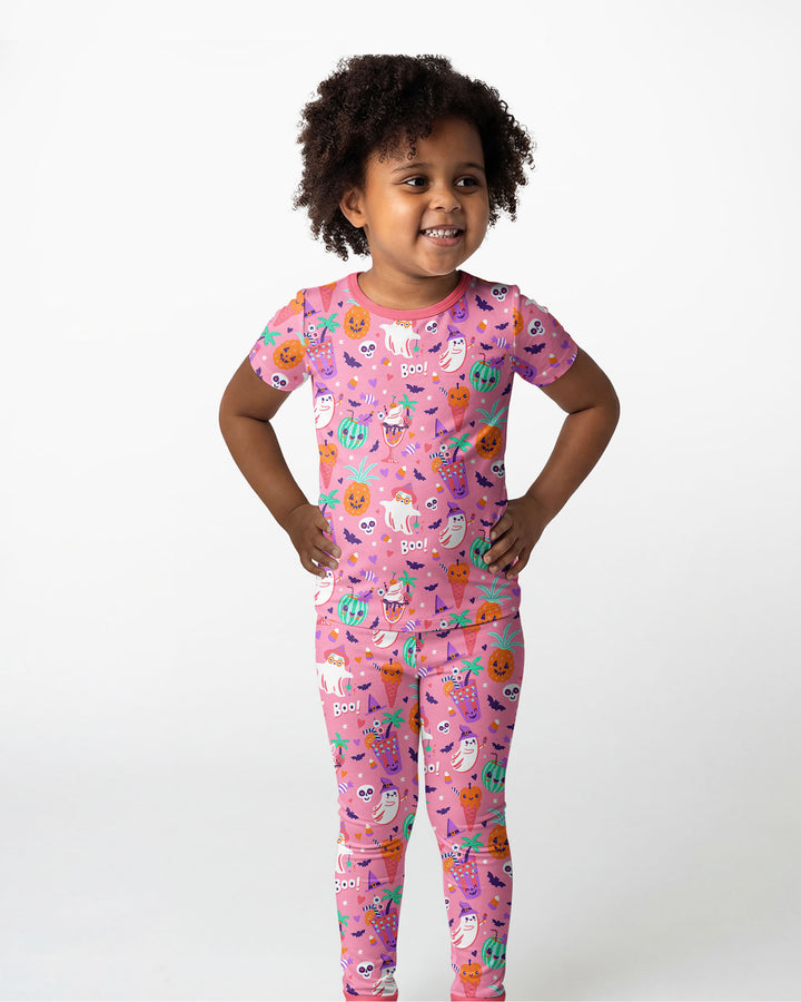 Summerween Doodles Bamboo Two Piece Short Sleeve Pajama Set