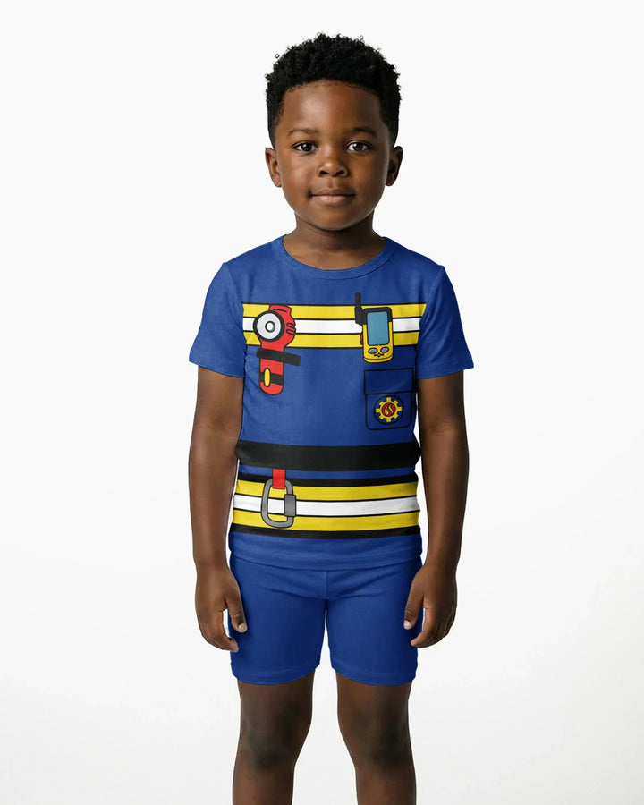 Template Bamboo Two Piece Short Sleeve Shorts Pyjamas Set
