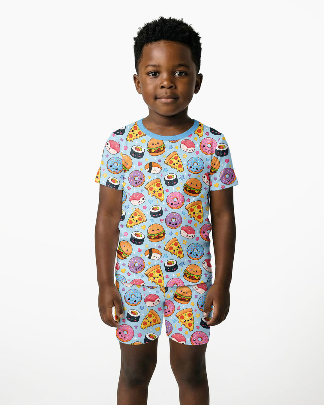 Template Bamboo Two Piece Short Sleeve Shorts Pyjamas Set