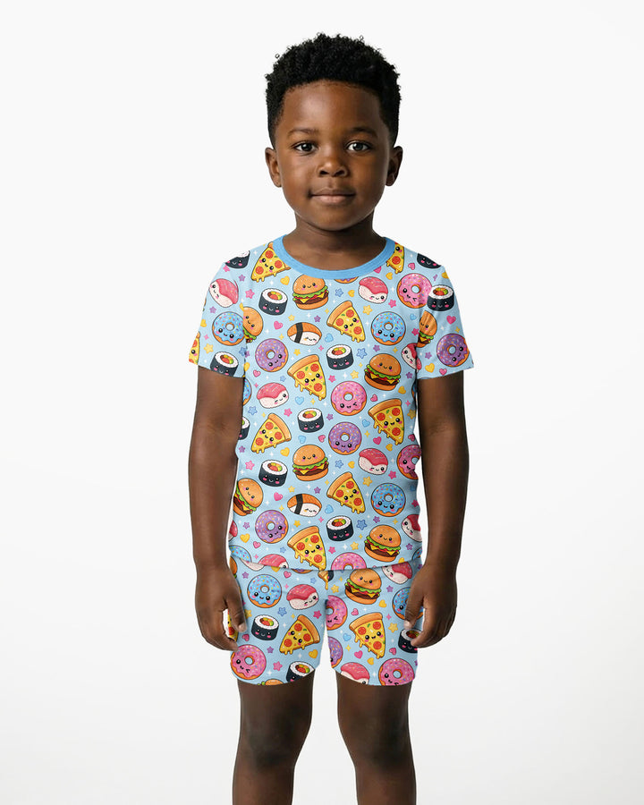 Template Bamboo Two Piece Short Sleeve Shorts Pyjamas Set